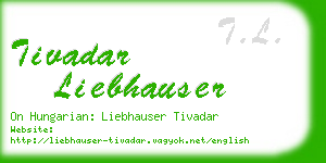 tivadar liebhauser business card